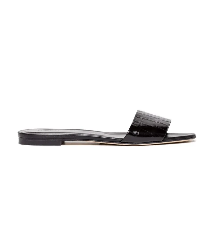 Shoes Women DEN Angelica Sandal Black Faux Croc