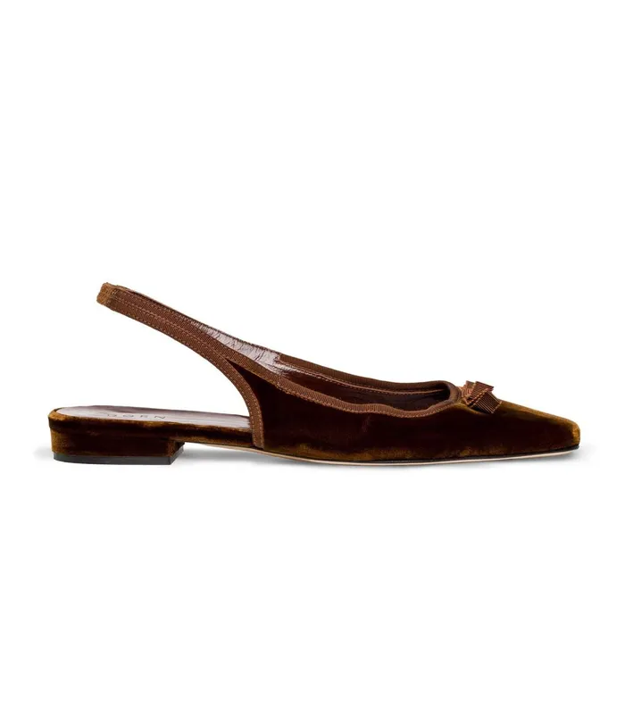 Shoes Women DEN Cossima Slingback Hickory Velvet Shoes Women DEN Cossima Slingback Hickory Velvet