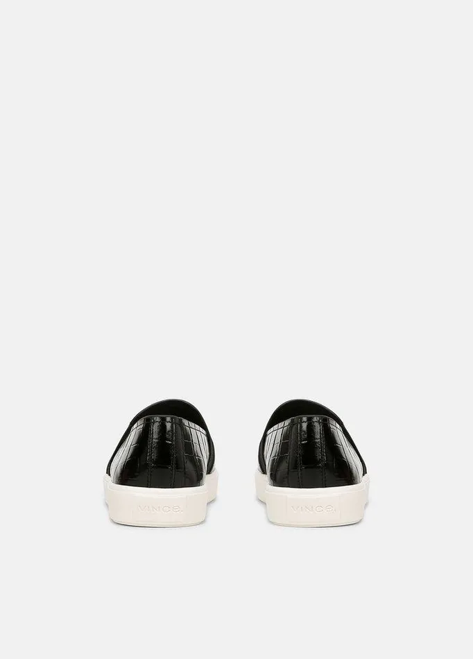 Shoes Women Vince Blair CrocEmbossed Leather Sneaker Black Shoes Women Vince Blair CrocEmbossed Leather Sneaker Black