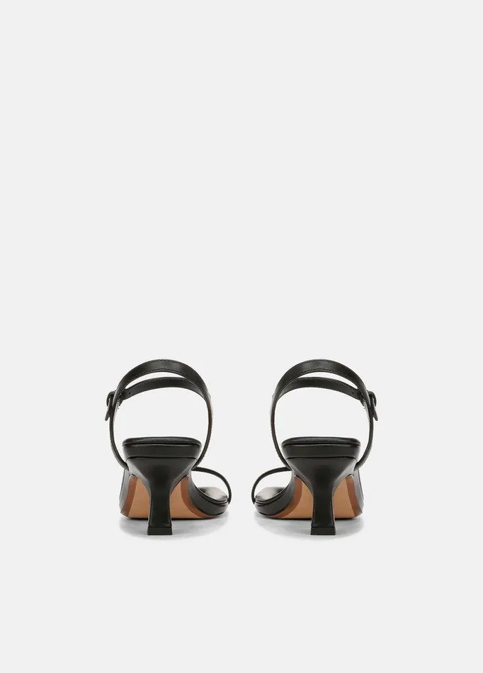 Shoes Women Vince Coco Leather Heeled Sandal Black Shoes Women Vince Coco Leather Heeled Sandal Black