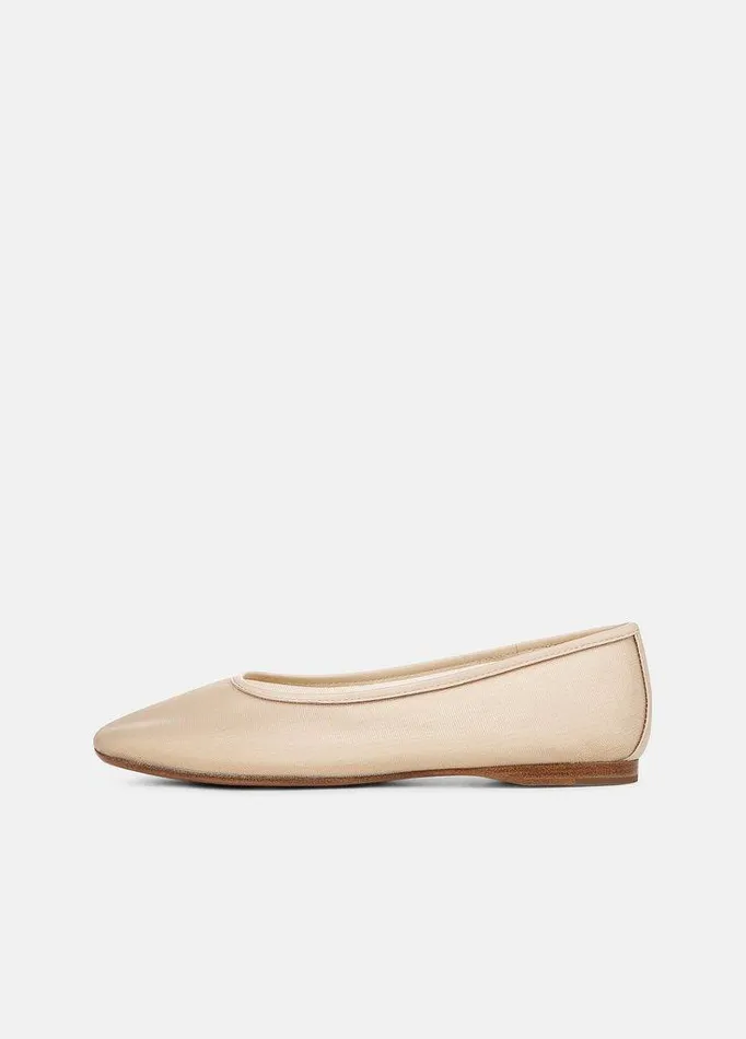Shoes Women Vince Leah Mesh Flat Birch Sand
