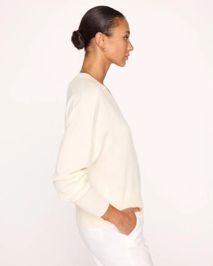 Shop Brochu Walker 100 Cashmere The Leia Vee Sweater Almond