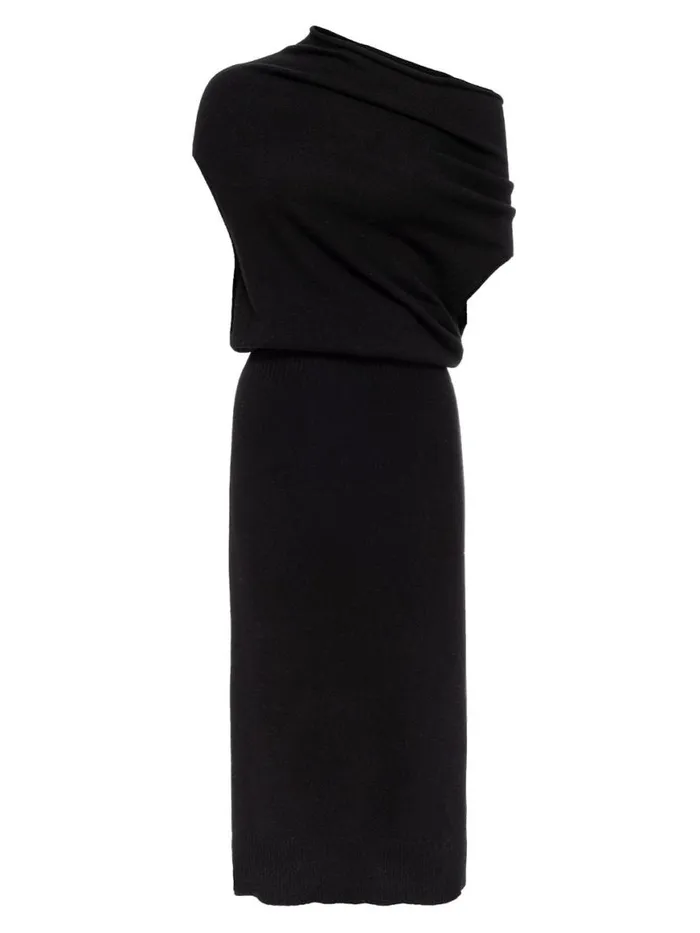 Shop Brochu Walker 100 Cashmere The Lori Sleeveless Dress Black Onyx