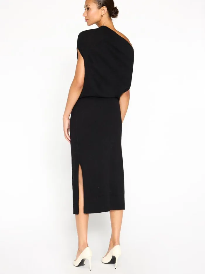 Shop Brochu Walker 100 Cashmere The Lori Sleeveless Dress Black Onyx