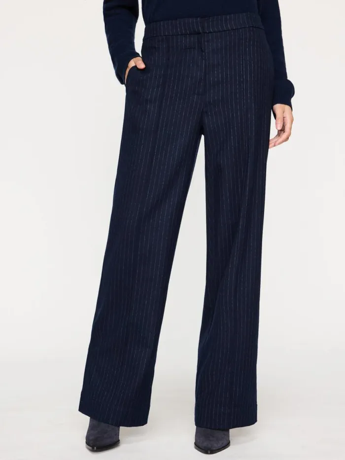 Shop Brochu Walker Bottoms The Olena Pinstripe Pant Baltic Pinstripe