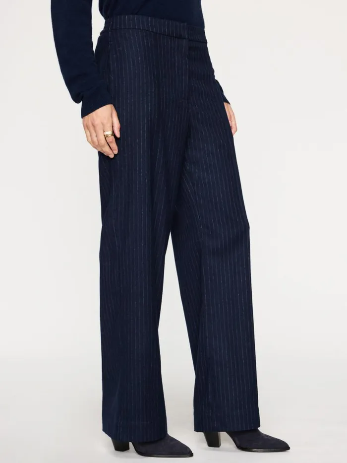 Shop Brochu Walker Bottoms The Olena Pinstripe Pant Baltic Pinstripe