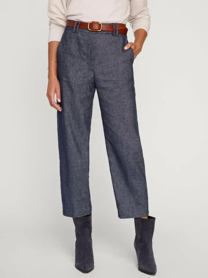 Shop Brochu Walker Bottoms The Talia Pant Indigo