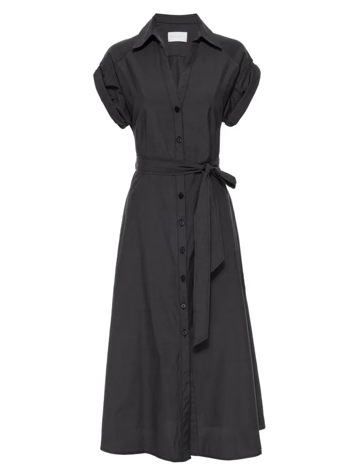 Shop Brochu Walker Dresses The Fia Belted Dress Washed Black