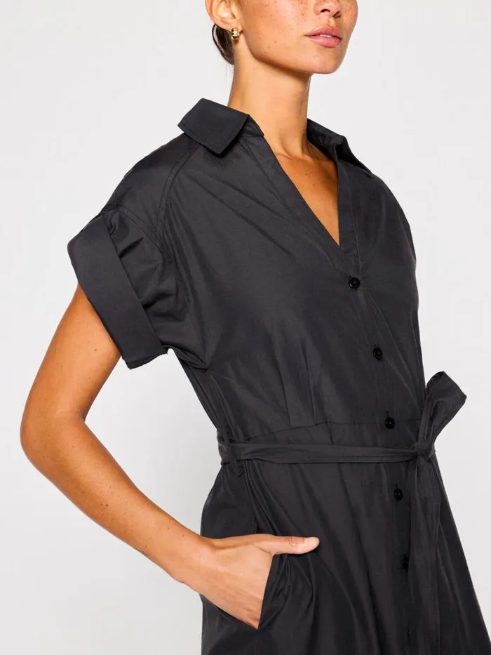Shop Brochu Walker Dresses The Fia Belted Dress Washed Black