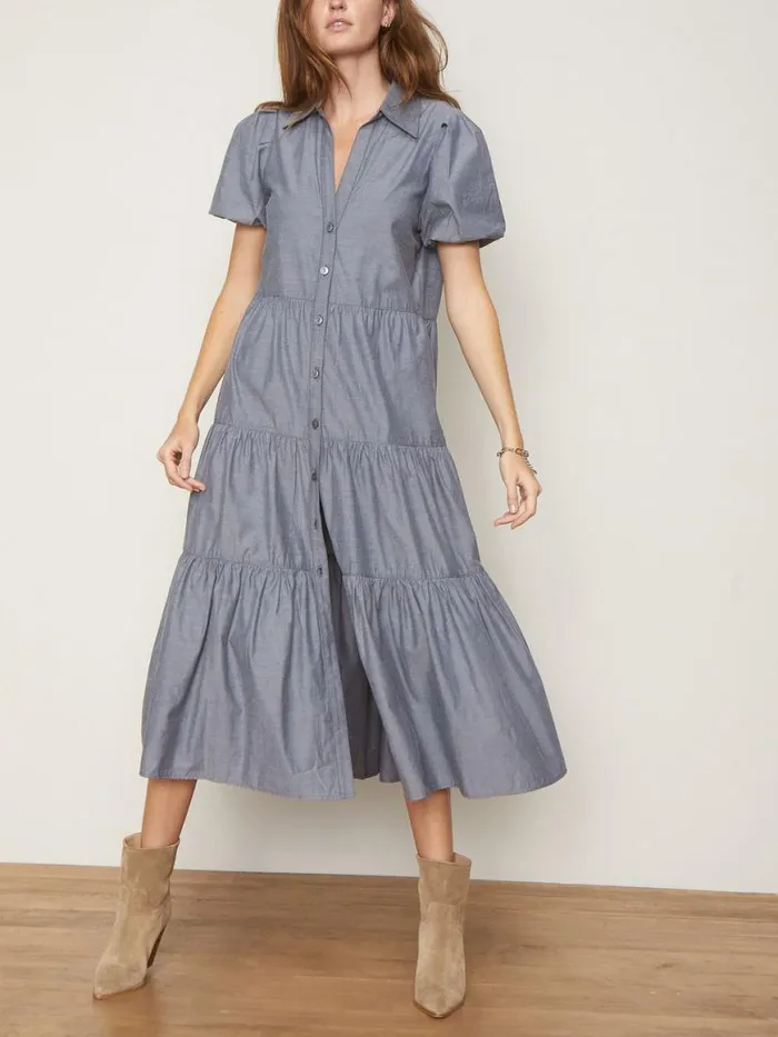 Shop Brochu Walker Dresses The Havana Dress Washed Slate
