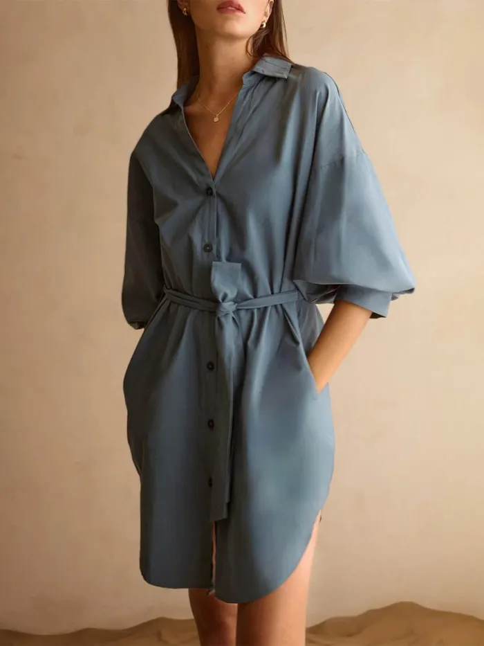 Shop Brochu Walker Dresses The Kate Belted Dress Ocean