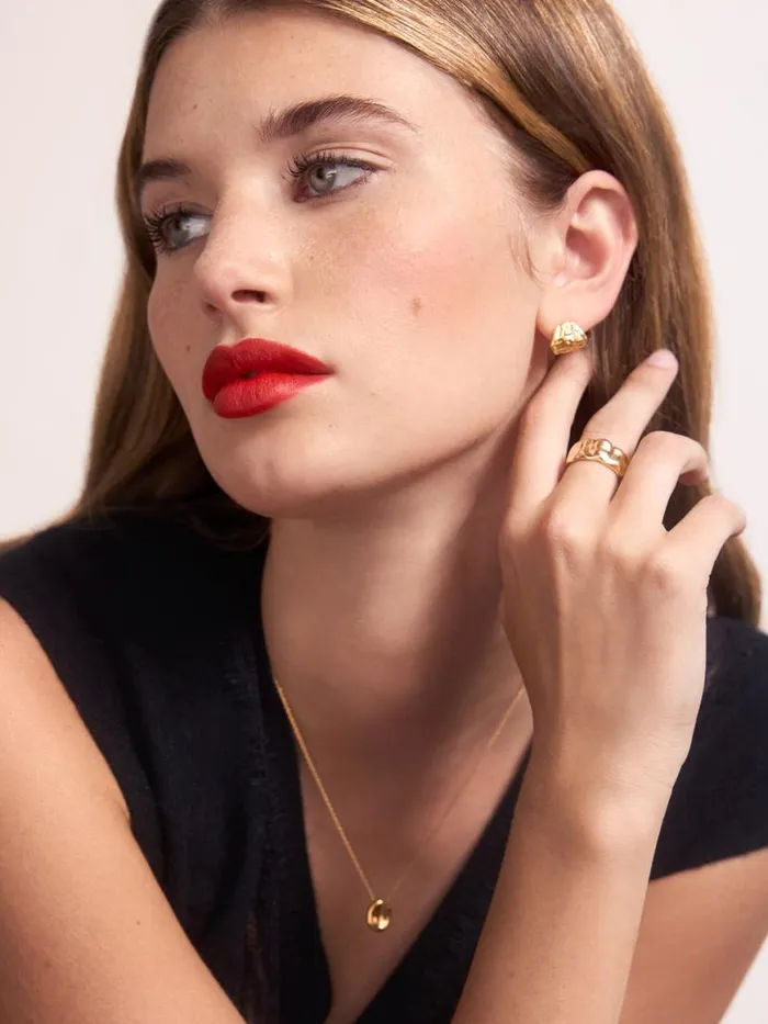 Shop Brochu Walker Fine Jewelry Golden Waves Molten Cuff Earrings Yellow Gold