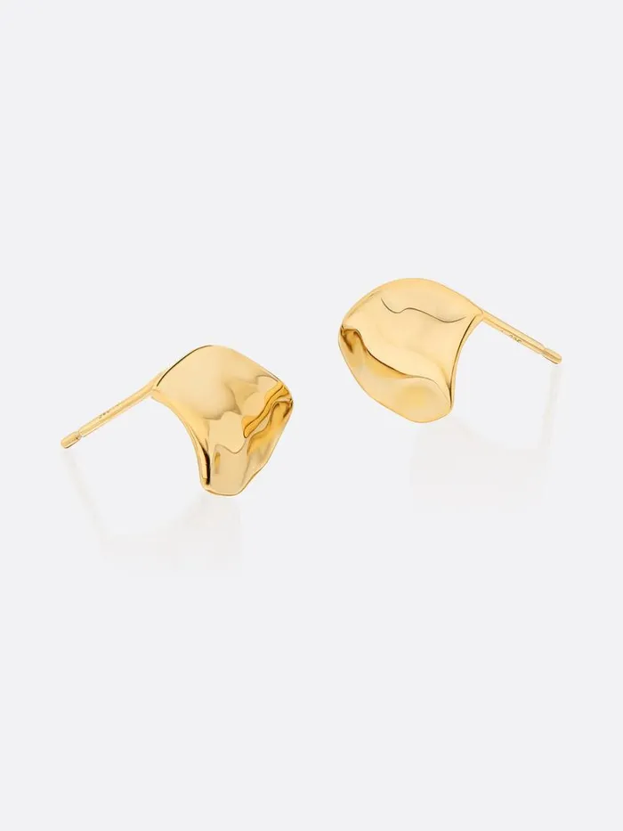 Shop Brochu Walker Fine Jewelry Golden Waves Molten Cuff Earrings Yellow Gold