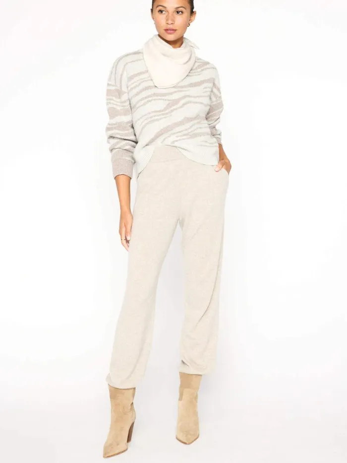 Shop Brochu Walker Sweaters The Adria Jacquard Pullover Otter Melange Combo