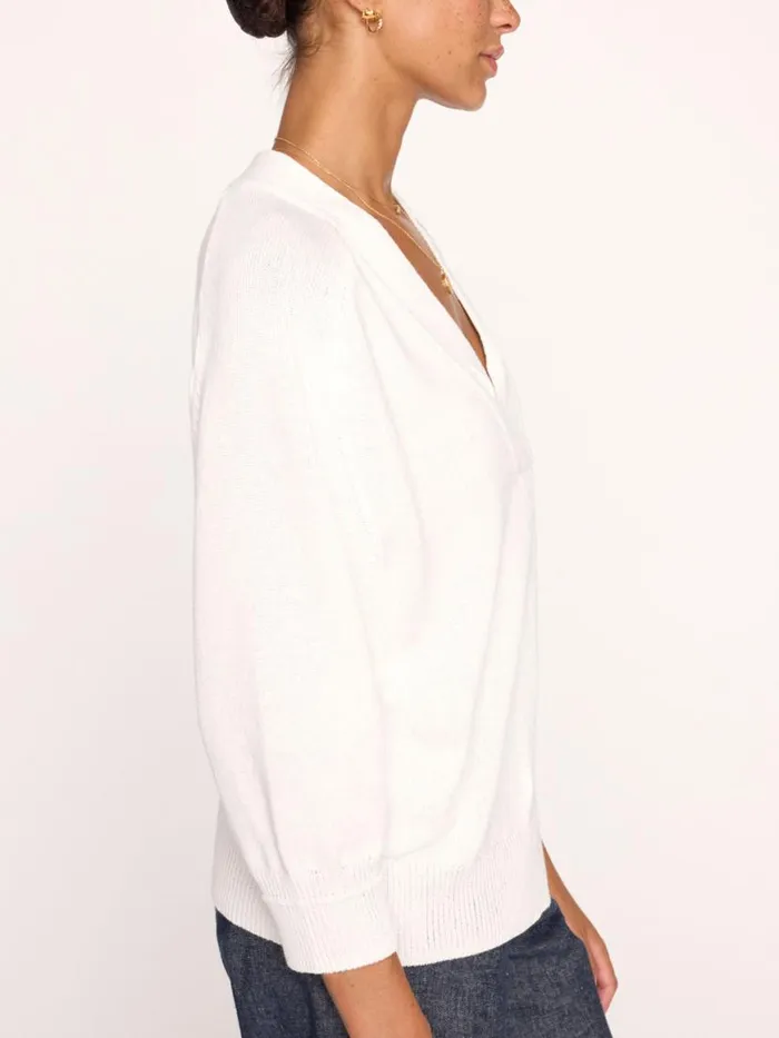 Shop Brochu Walker Sweaters The Imogen Vee Sweater Salt White