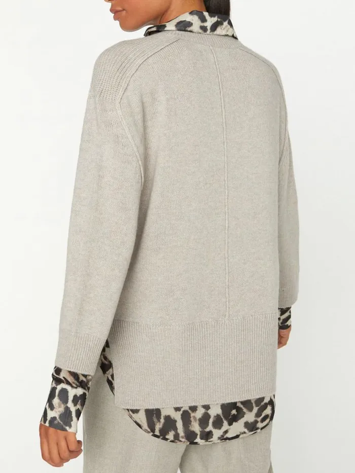 Shop Brochu Walker Sweaters The Looker Layered VNeck Light Chia Printed Combo