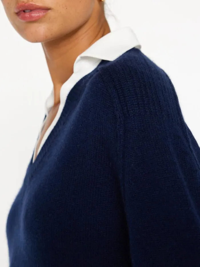 Shop Brochu Walker Sweaters The Looker Layered VNeck Navy