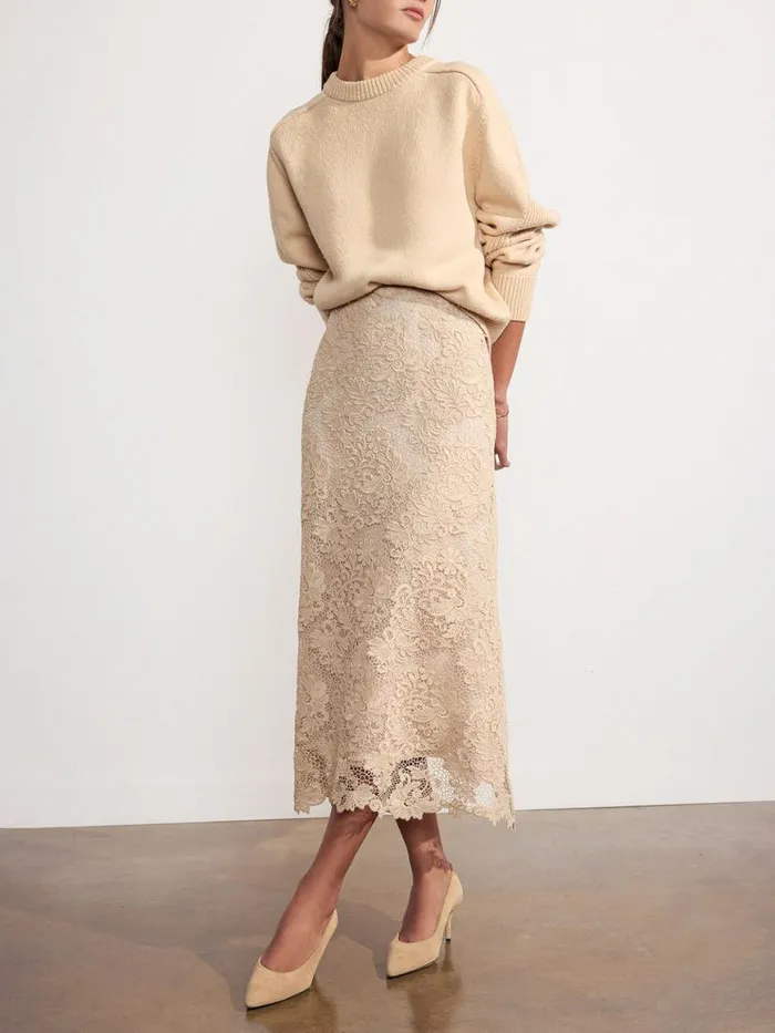 Shop Brochu Walker Sweaters The Pele Knit Sweatshirt Buff