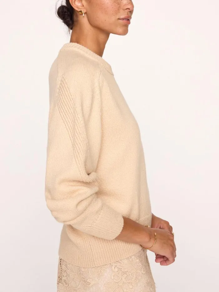 Shop Brochu Walker Sweaters The Pele Knit Sweatshirt Buff