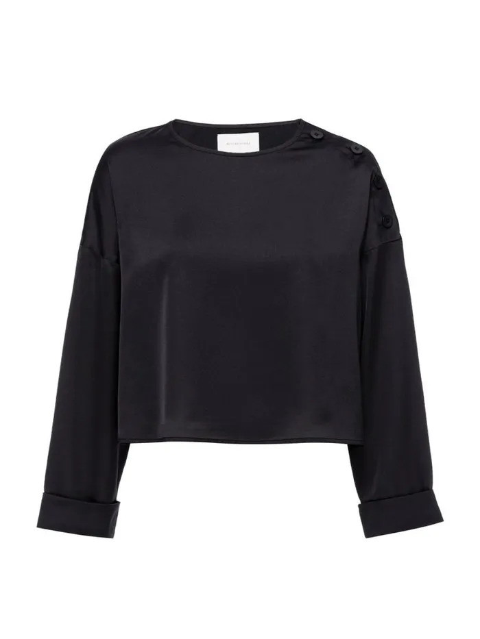 Shop Brochu Walker Tops The Dallas Blouse Onyx