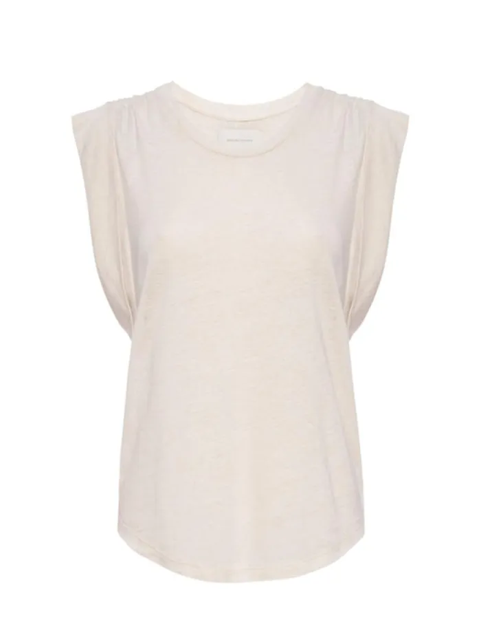 Shop Brochu Walker Tops The Reins Tee Tallow Beige