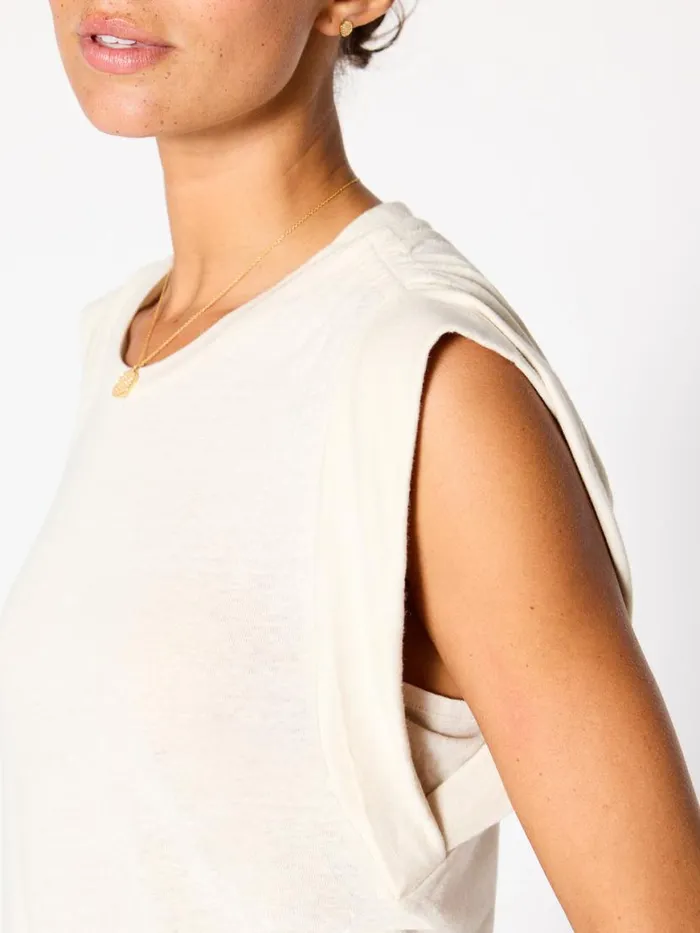 Shop Brochu Walker Tops The Reins Tee Tallow Beige