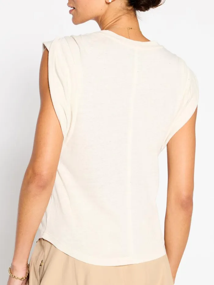 Shop Brochu Walker Tops The Reins Tee Tallow Beige