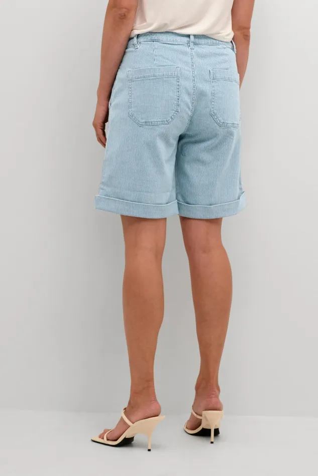 Shorts Women CULTURE CUmilky Shorts Bluewhite Stripe