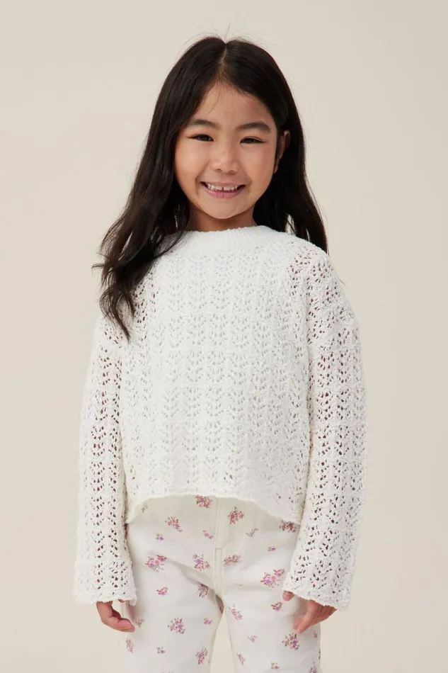 Sienna Knit Jumper Vanilla Girls Cotton On Jackets and Sweaters