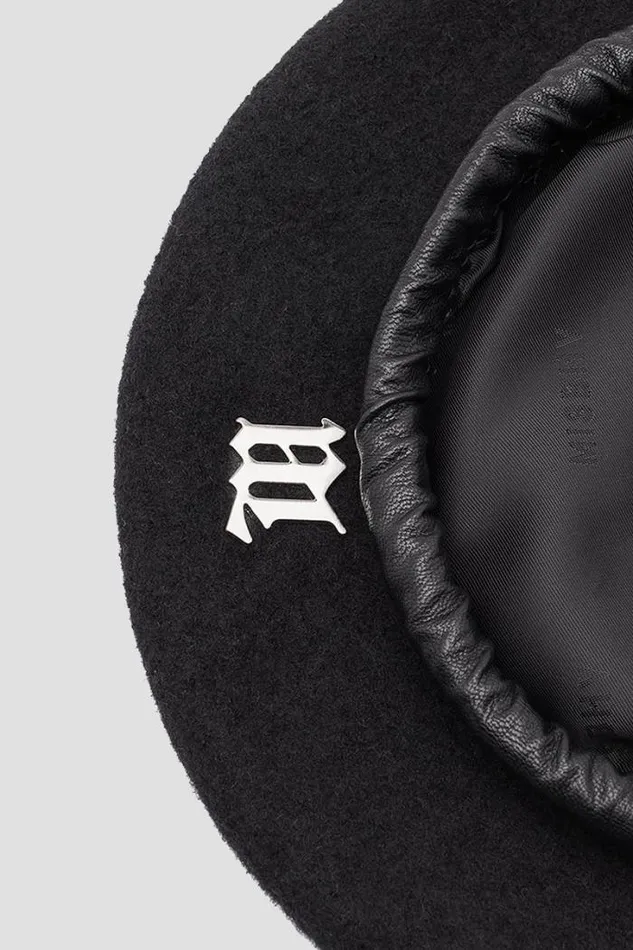 Signature Wool Beret Black Women MISBHV Hats