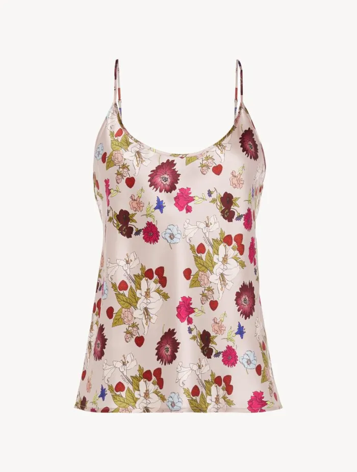Silk Floral Print Camisole Top Sleepwear La Perla Camisoles