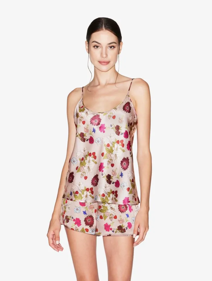 Silk Floral Print Camisole Top Sleepwear La Perla Camisoles