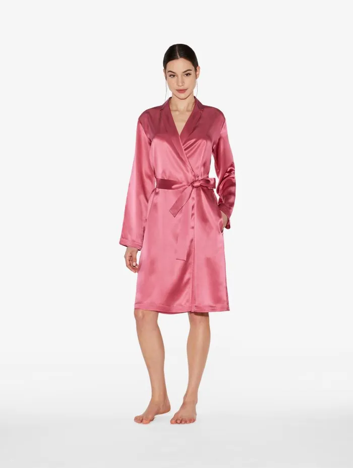 Silk Short Robe In Wild Orchid Sleepwear La Perla Robes