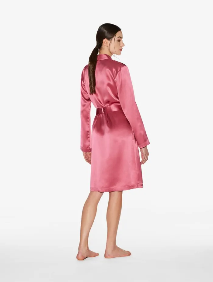Silk Short Robe In Wild Orchid Sleepwear La Perla Robes