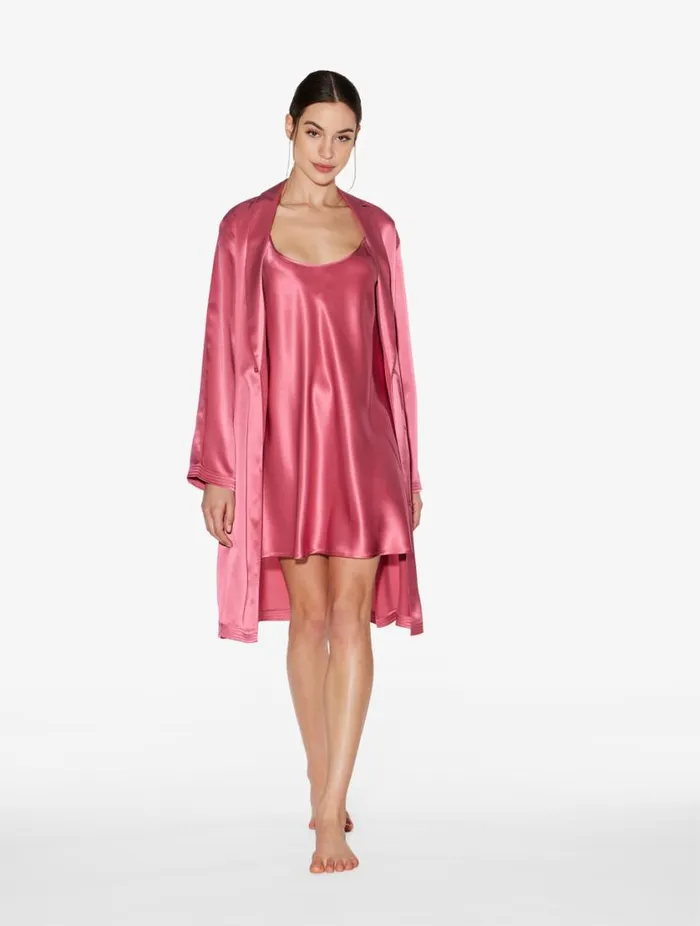 Silk Short Robe In Wild Orchid Sleepwear La Perla Robes