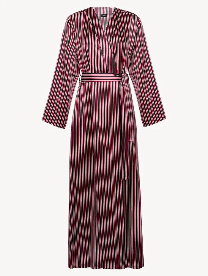 Silk Striped Long Robe Sleepwear La Perla Robes