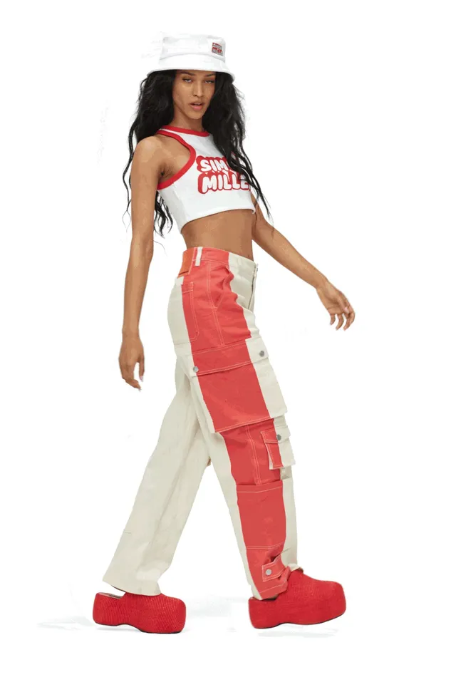 Simon Miller Bottoms Women Campo Cargo Pant Cherry