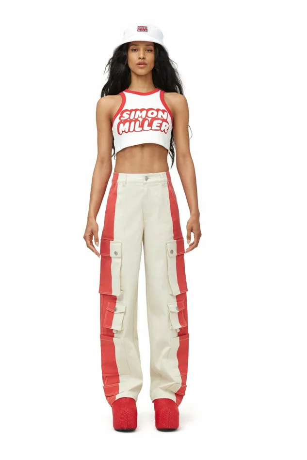 Simon Miller Bottoms Women Campo Cargo Pant Cherry Simon Miller Bottoms Women Campo Cargo Pant Cherry