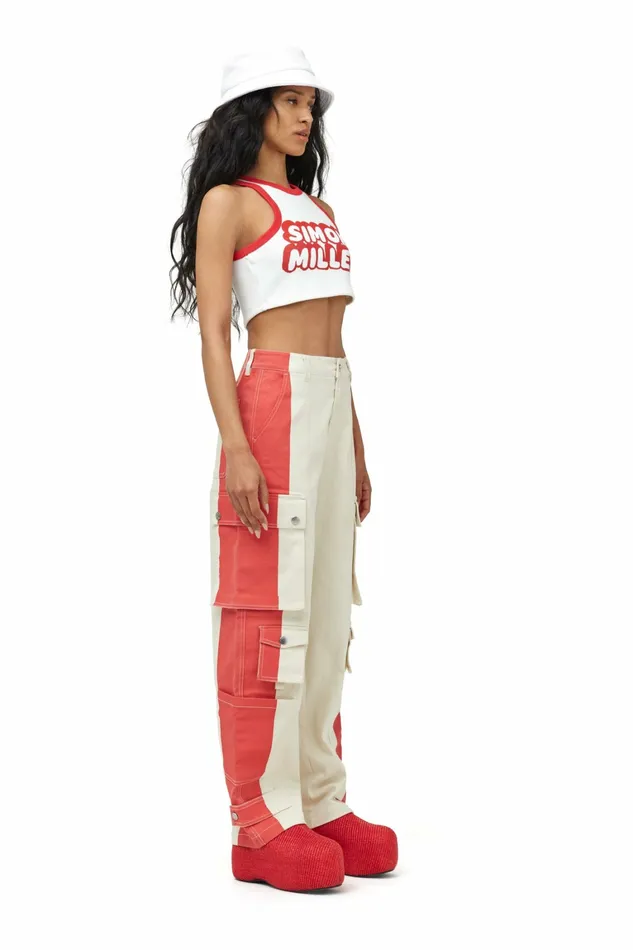 Simon Miller Bottoms Women Campo Cargo Pant Cherry Simon Miller Bottoms Women Campo Cargo Pant Cherry