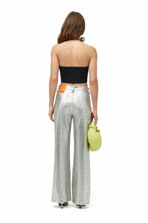 Simon Miller Bottoms Women Fizzy Pant Silver Foil Simon Miller Bottoms Women Fizzy Pant Silver Foil