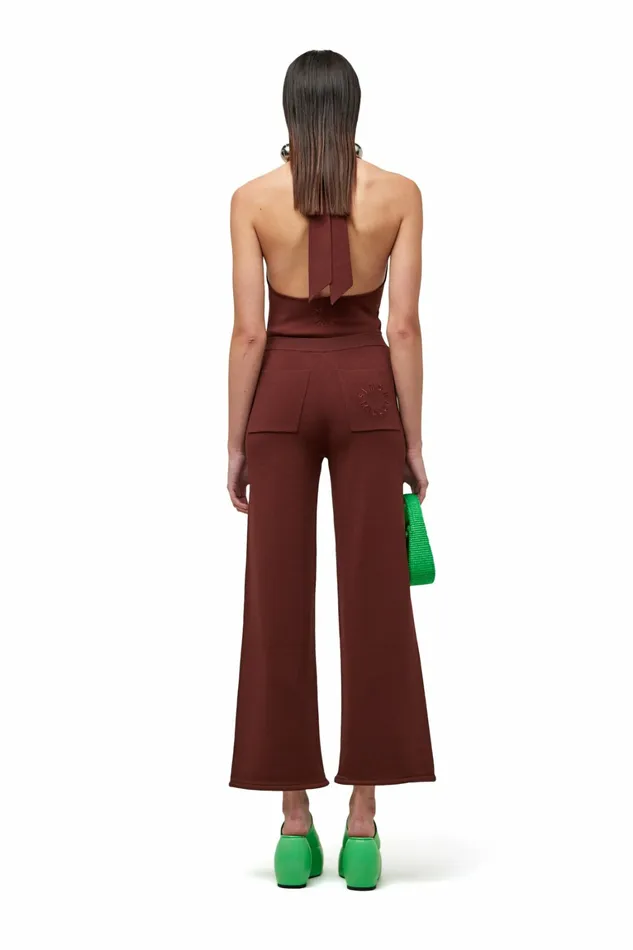 Simon Miller Bottoms Women Knits By Cropped Jabber Pant Chocolate