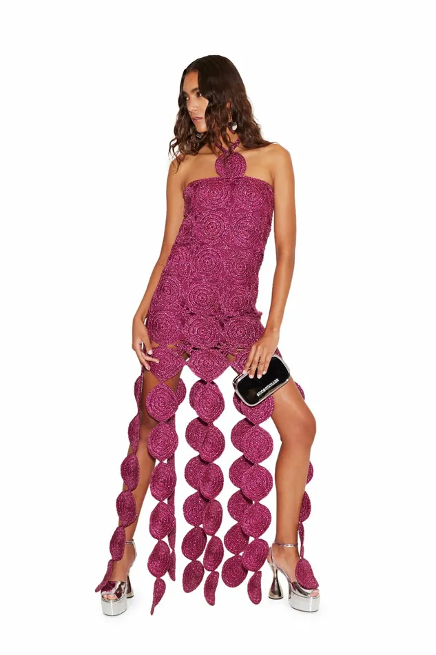 Simon Miller Dresses Women Beep Beep Dress Fuchsia Simon Miller Dresses Women Beep Beep Dress Fuchsia