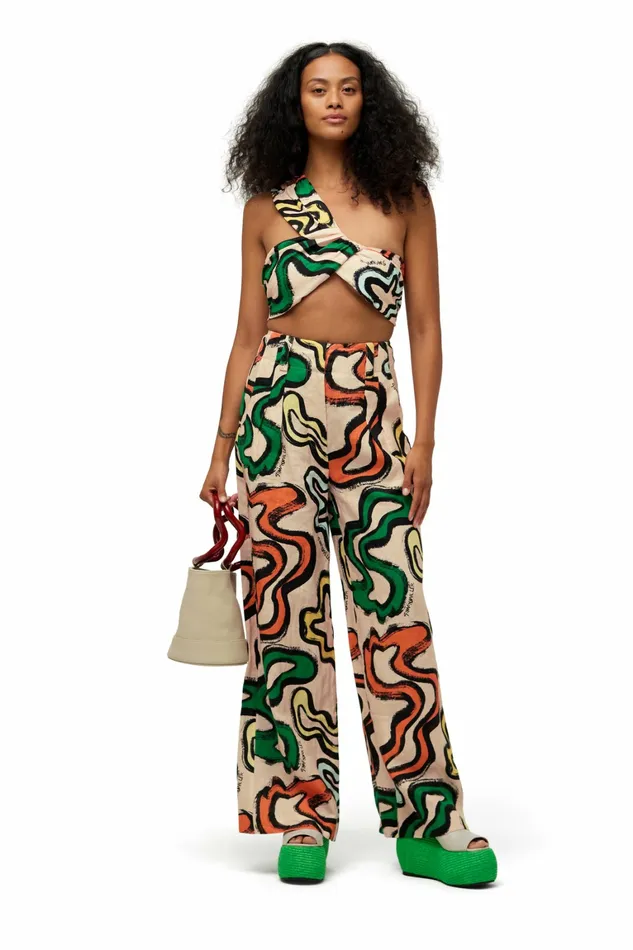 Simon Miller Tops Women Linen Lala Top Island Print