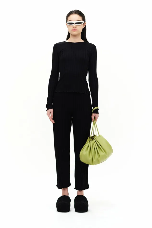 Simon Miller Tops Women Rib Devola Top Black Simon Miller Tops Women Rib Devola Top Black