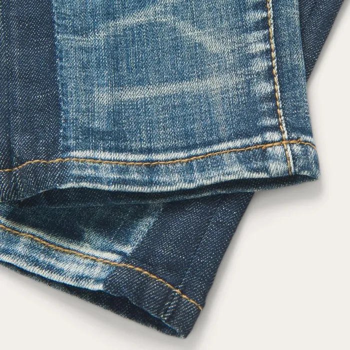 Skinny Fit Stripe Leg Jean Blue Women Stetson Denim