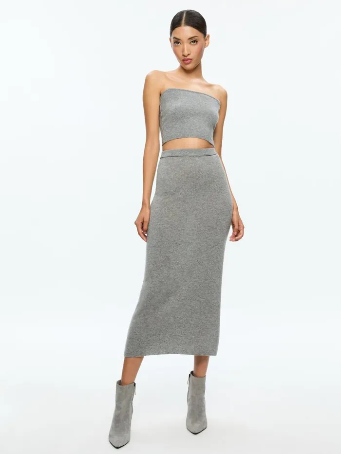 Skirts Women Alice Olivia ADRINA SKIRT Medium Heather Grey