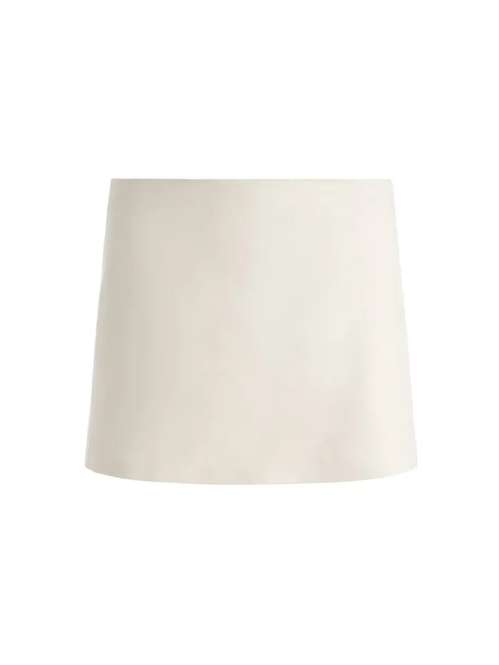 Skirts Women Alice Olivia MACE MINI SKORT Solid Oatmeal