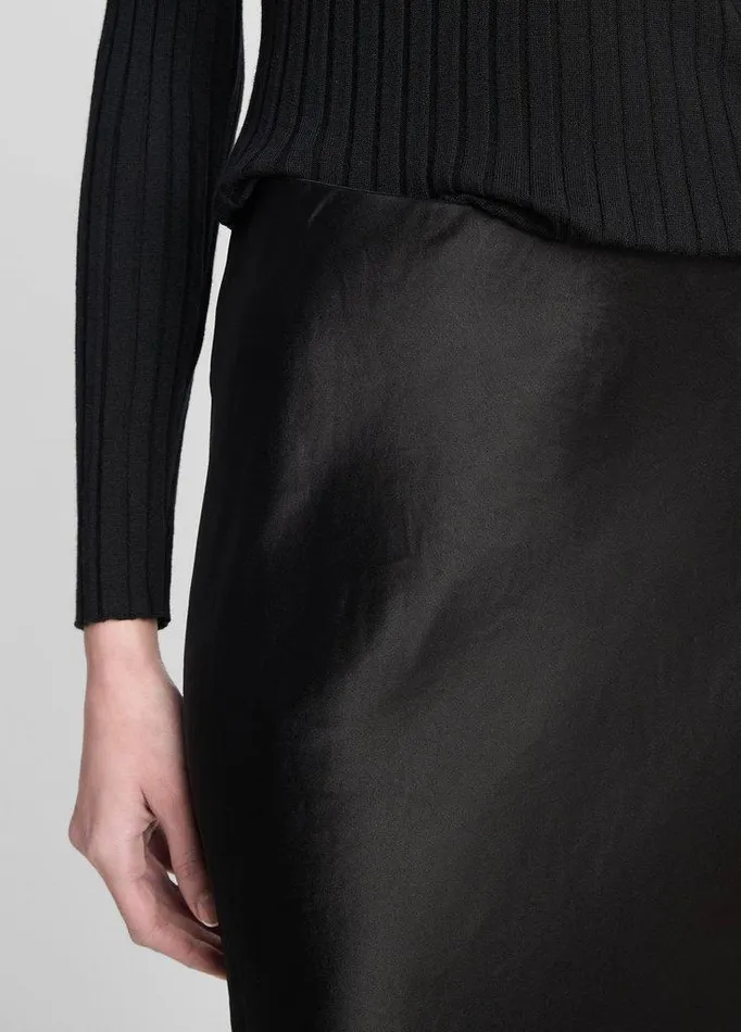 Skirts Women Vince Satin Maxi Skirt Black Skirts Women Vince Satin Maxi Skirt Black