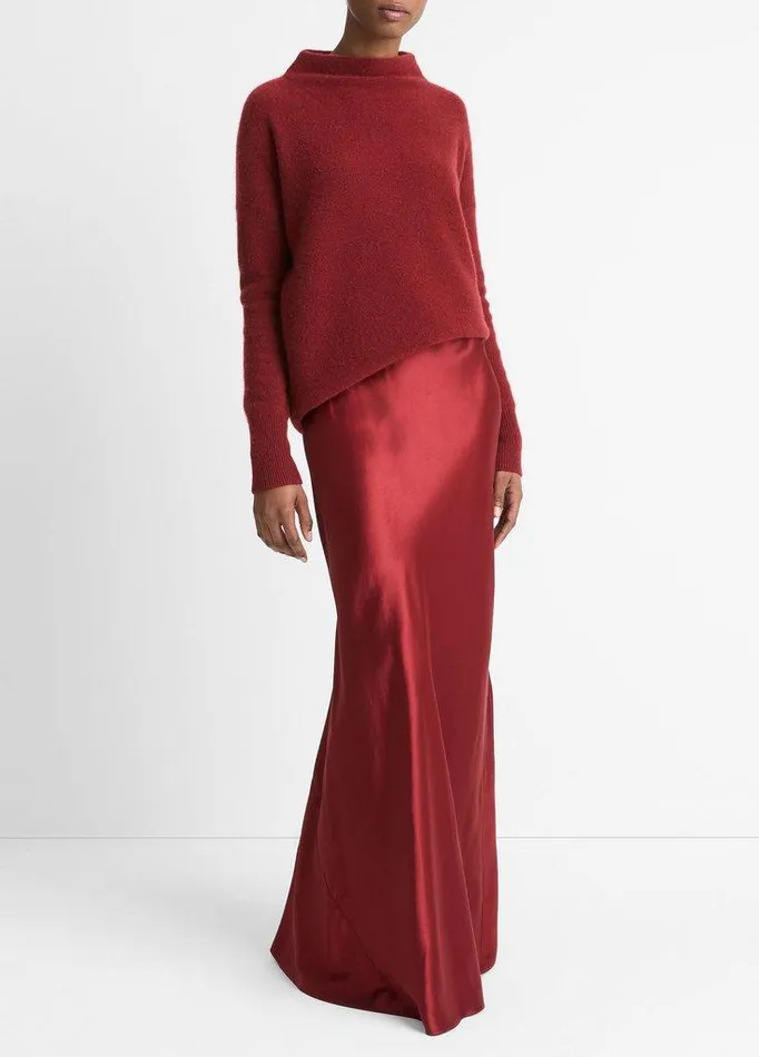 Skirts Women Vince Satin Maxi Skirt Ruby Ink