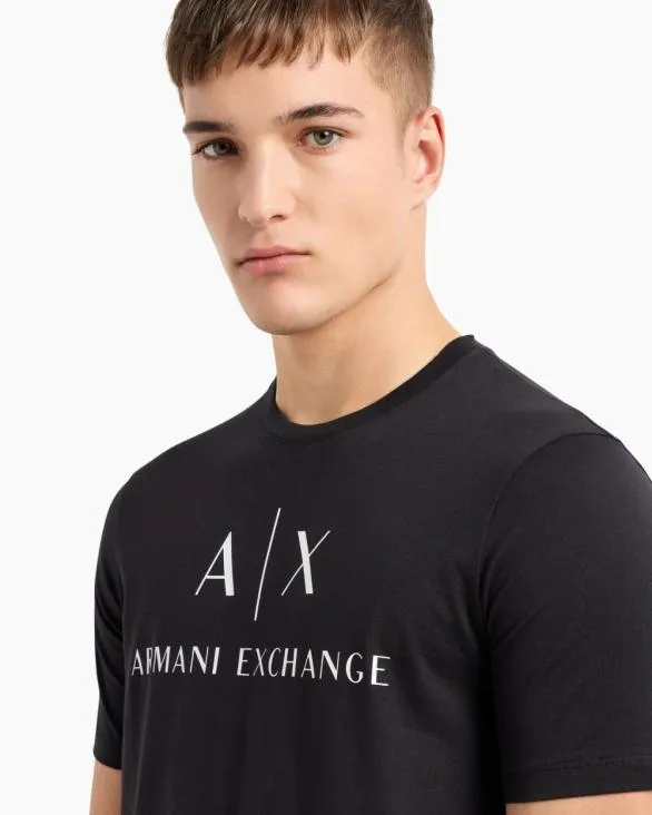 Slim Fit Jersey Tshirt With Logo Black Men Armani TShirts Slim Fit Jersey Tshirt With Logo Black Men Armani TShirts